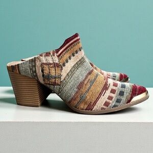 Wonderly Multicolor Patterned Women's Mules